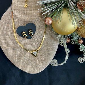 Vintage Christian Dior 1990's Gold Necklace